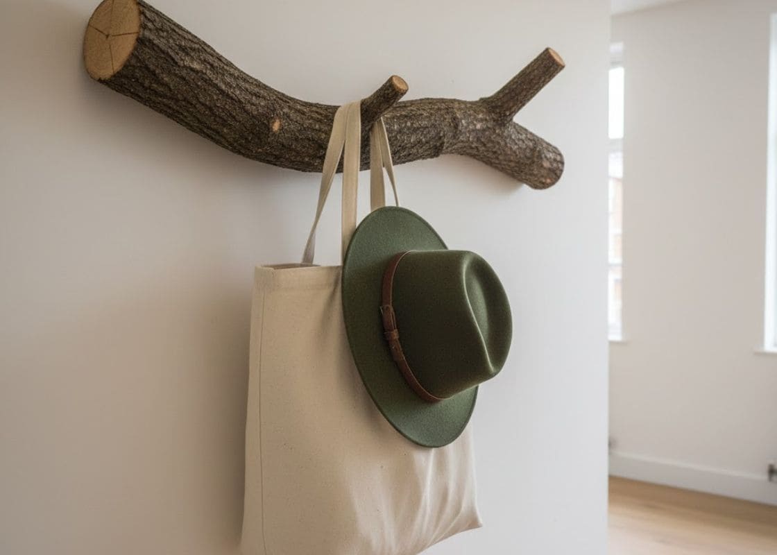 DIY Branch Hooks From Fallen Wood After a Stormy Night