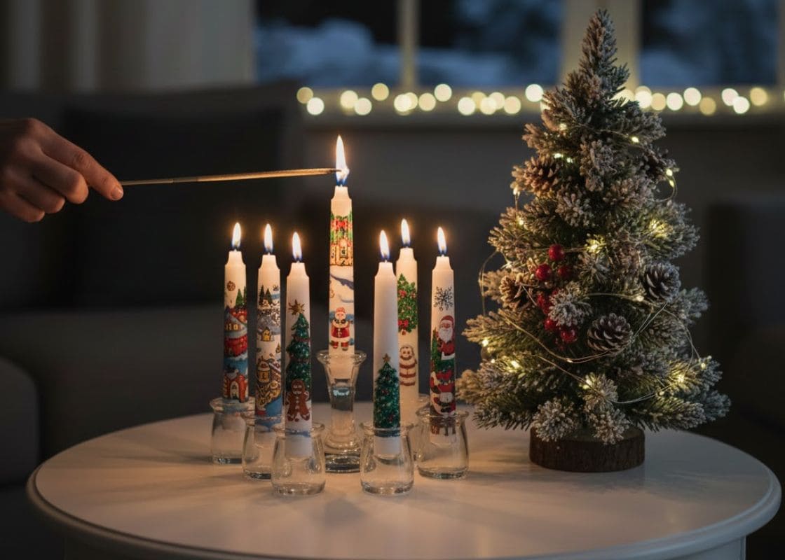 I Painted Taper Candles for the Next Holiday
