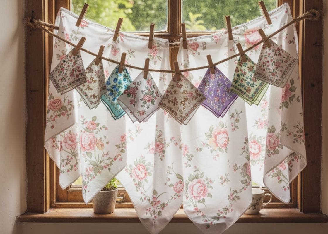 I Used Handkerchiefs for Curtain in My Bedroom Window