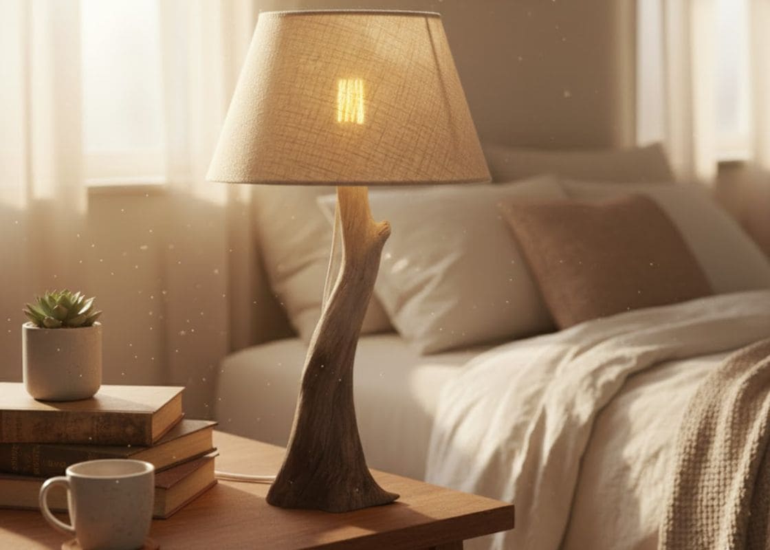 The Driftwood Lamp I Made After a Sunrise Walk on the Beach